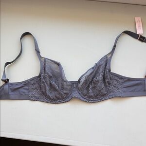 NWT Victoria's Secret Sheer Lace Bra - Grayish/purplish
